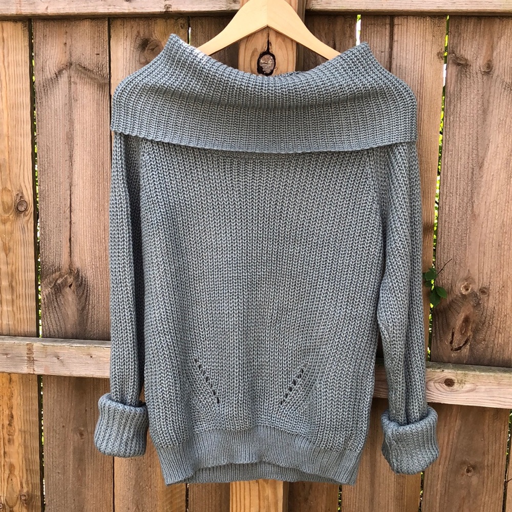 SHEIN Off-the-Shoulder Knit Sweater